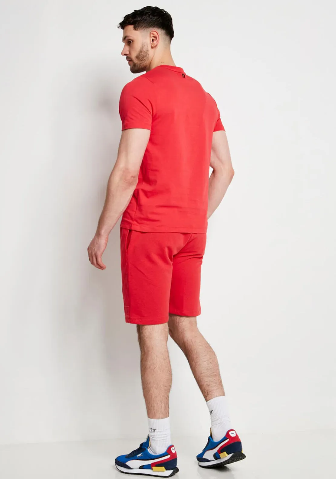 11 Degrees Zigzag Text Detail T-Shirt, Goji Berry Red