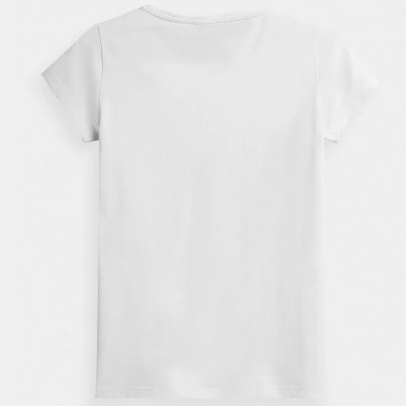 4F Womens Short Sleeves T-Shirt - White