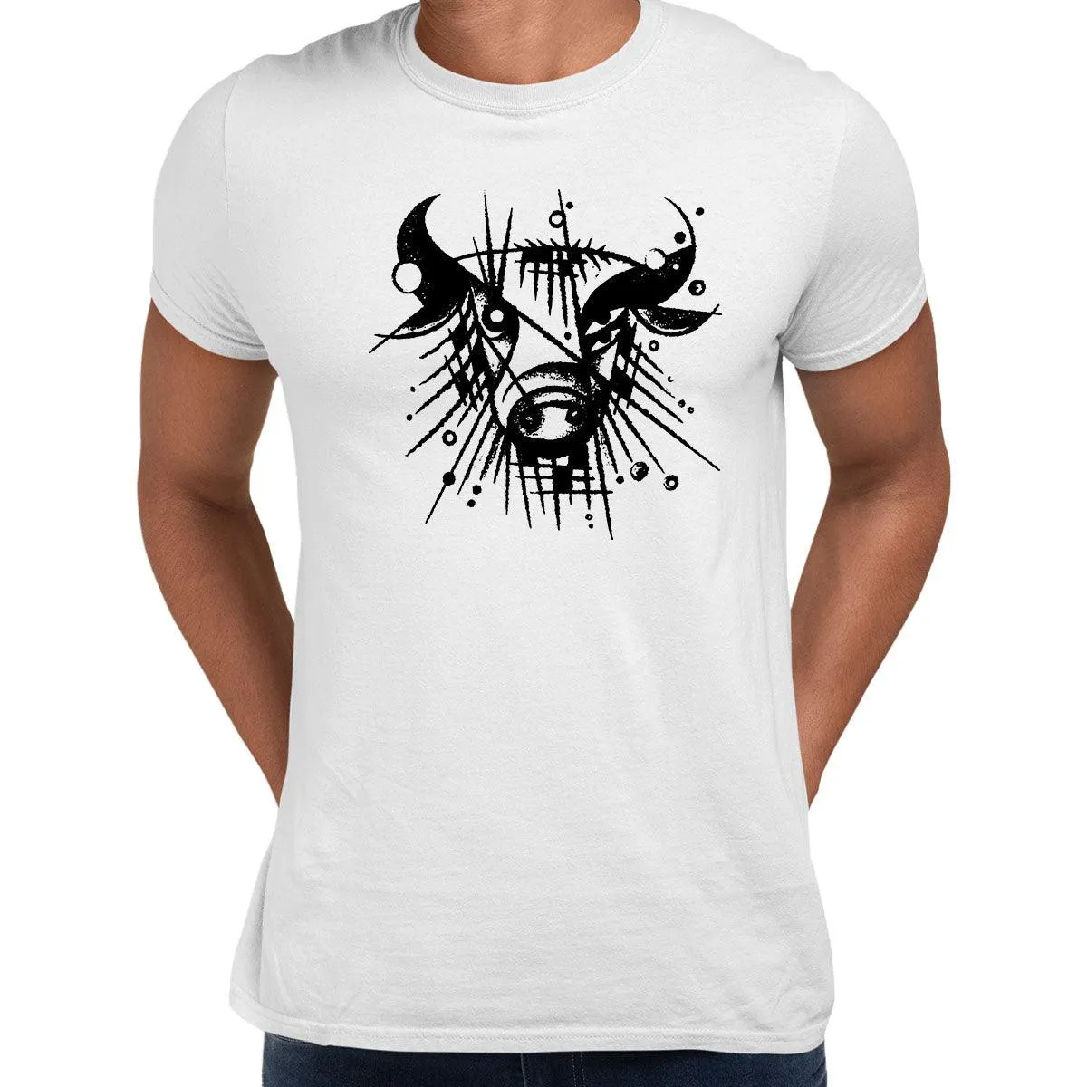 Abstract Picasso Bull Drawing Geometric Design Art Clothing Unique Gift Ideas Unisex T-shirt