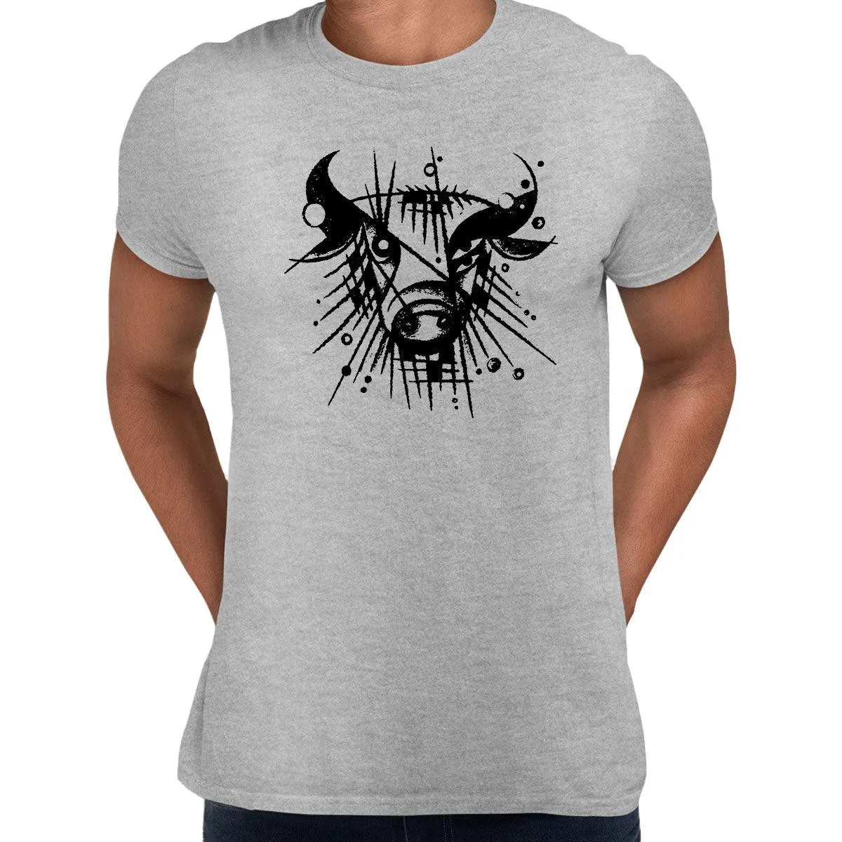 Abstract Picasso Bull Drawing Geometric Design Art Clothing Unique Gift Ideas Unisex T-shirt