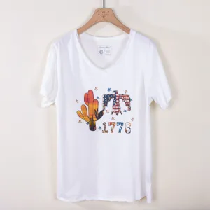 ABT-005 American Bling Women Graphic Printed Short Sleeve T-Shirt AB-T1005（Prepack 10PCS)