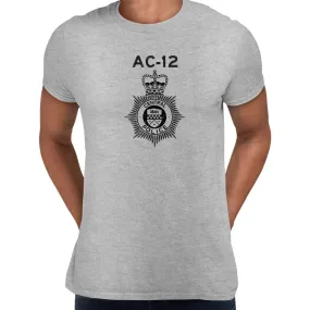 AC-12 Mens Printed BBC TV Series 6 T-Shirt Inspired By Police Logo Unisex T-Shirt