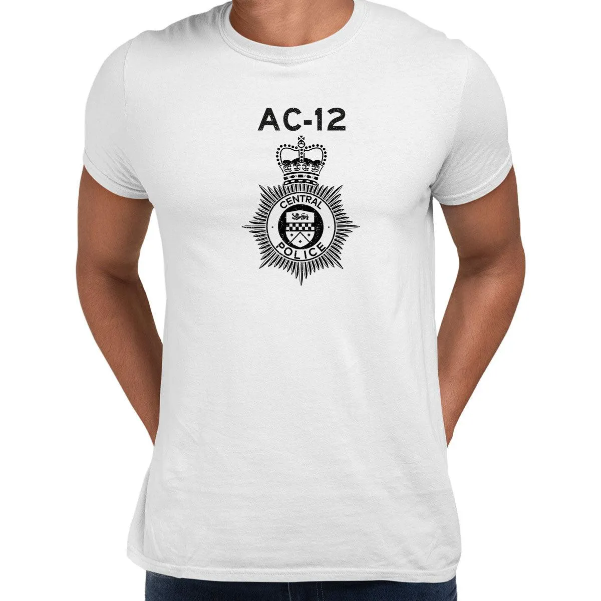 AC-12 Mens Printed BBC TV Series 6 T-Shirt Inspired By Police Logo Unisex T-Shirt