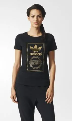 Adidas Originals Logo Essential Gold Women's T-Shirt