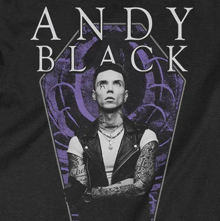 Andy Black Purple Coffin