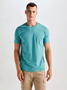 Aqua Green Supima Cotton Stretch T-Shirt