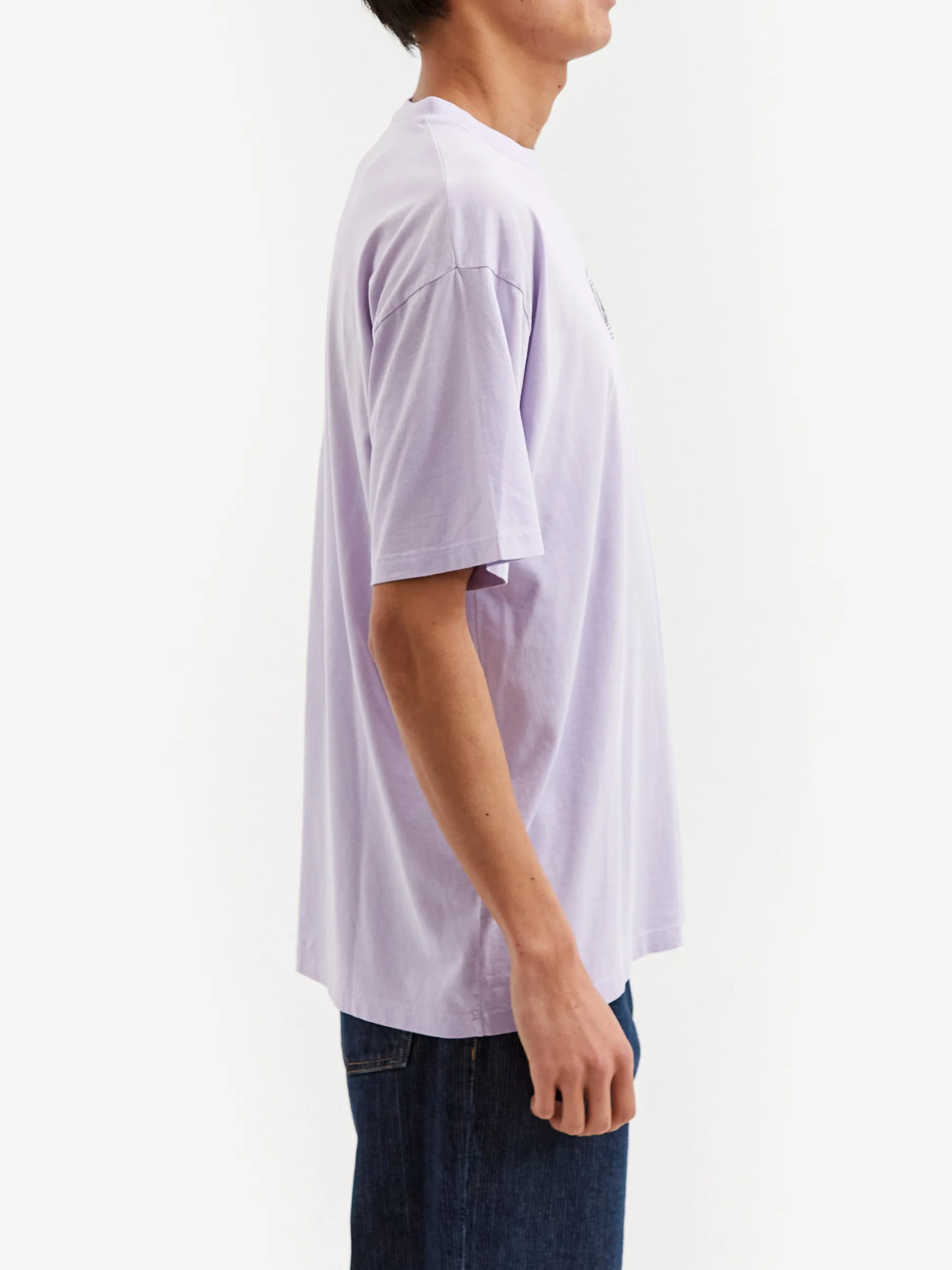 Aries Sunbleached Temple Short Sleeve T-Shirt - Purple