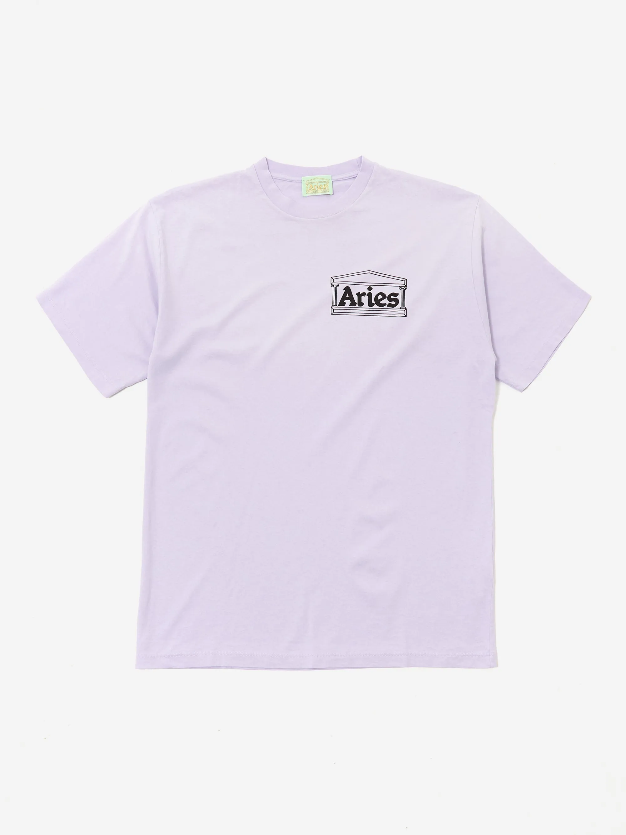 Aries Sunbleached Temple Short Sleeve T-Shirt - Purple