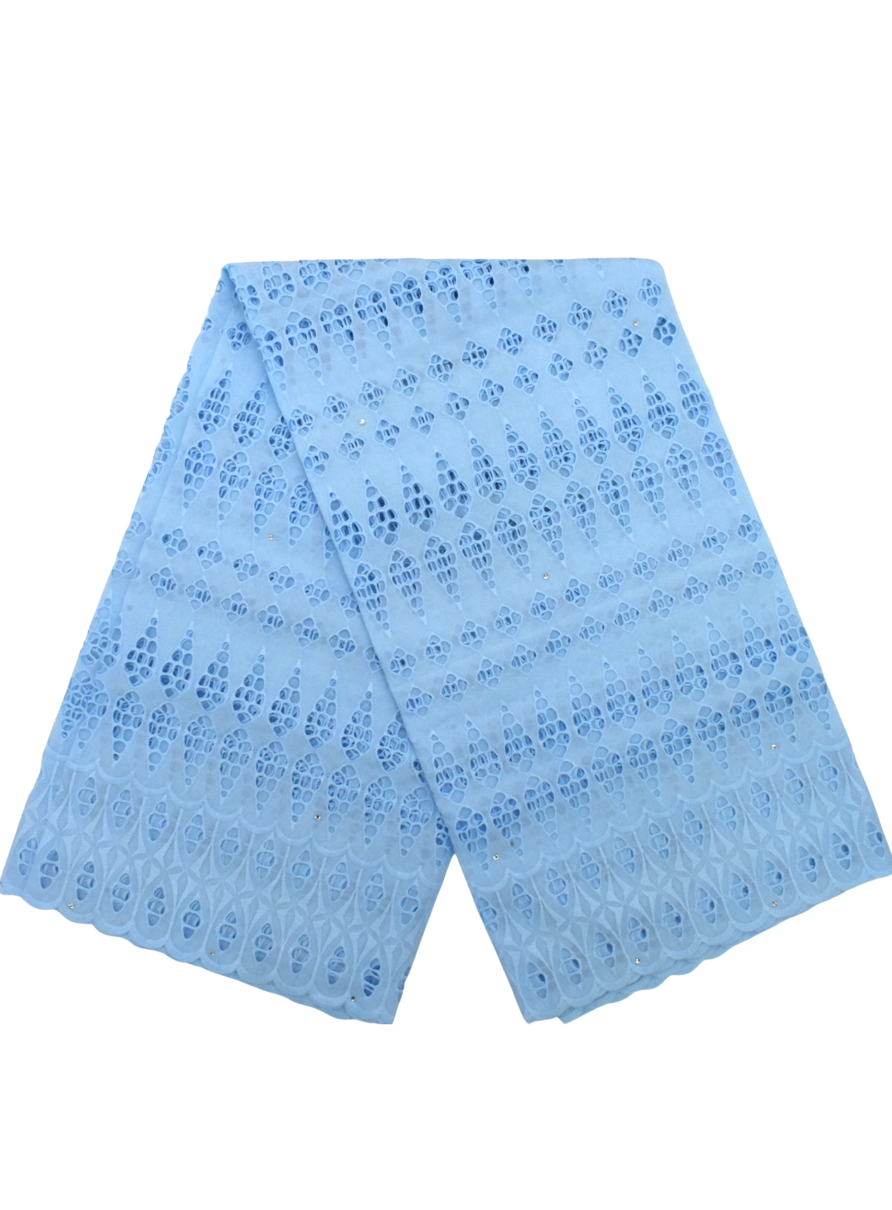 Baby Blue African Print Lace - NG-CWBL-0521