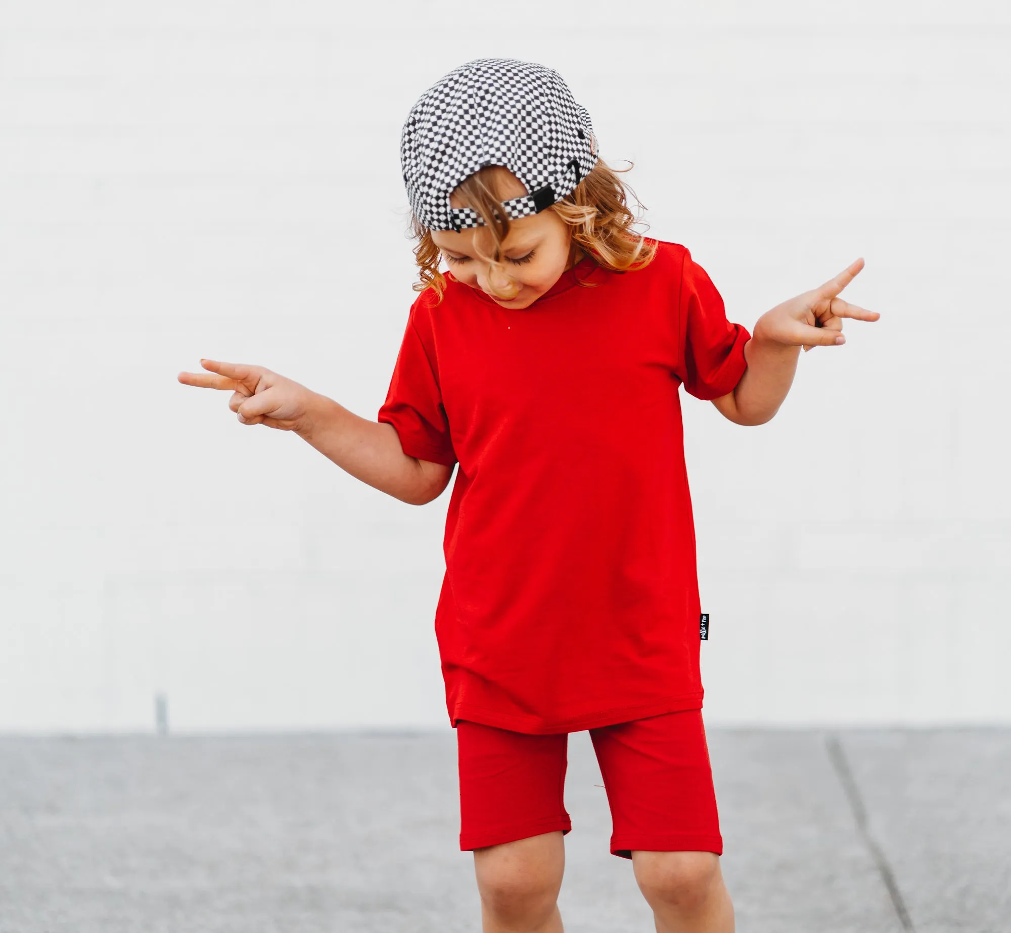 BAMBOO BASIC TEE- Red