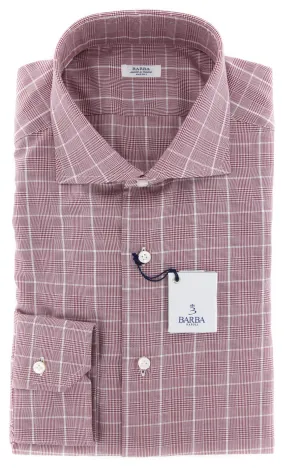 Barba Napoli Burgundy Red Shirt - 14.5 US / 37 EU