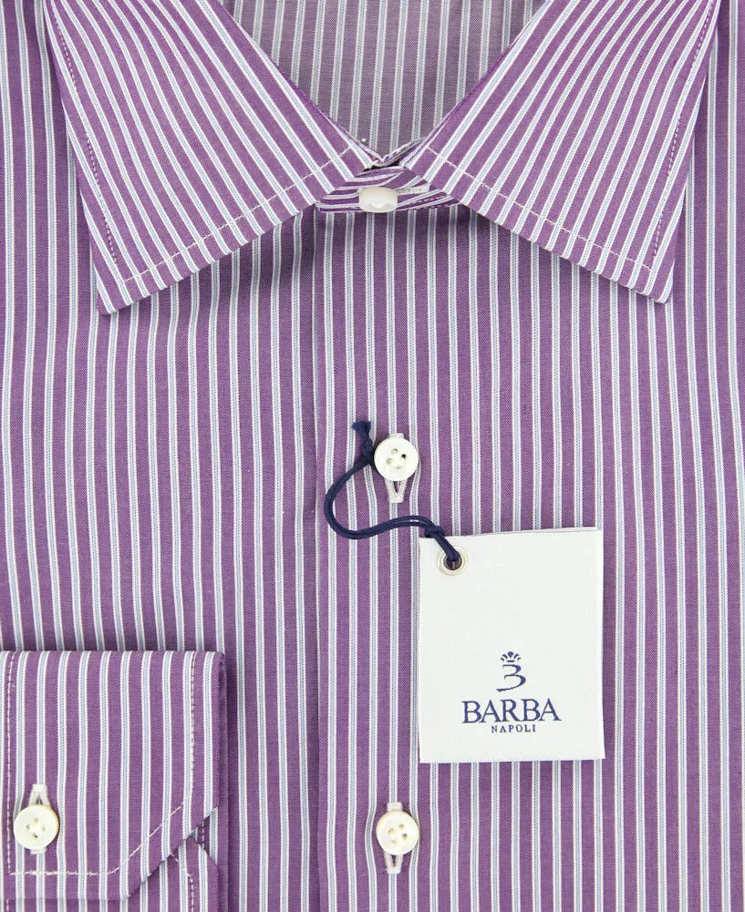 Barba Napoli Purple Shirt - Slim - 14.5 US / 37 EU