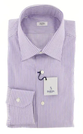 Barba Napoli Purple Shirt - Slim - 16 US / 41 EU