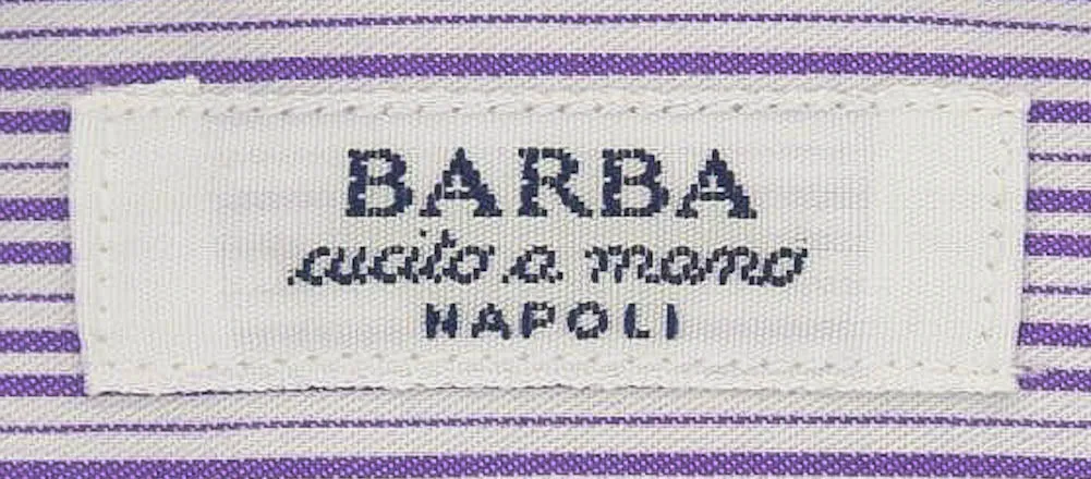 Barba Napoli Purple Shirt - Slim - 16 US / 41 EU