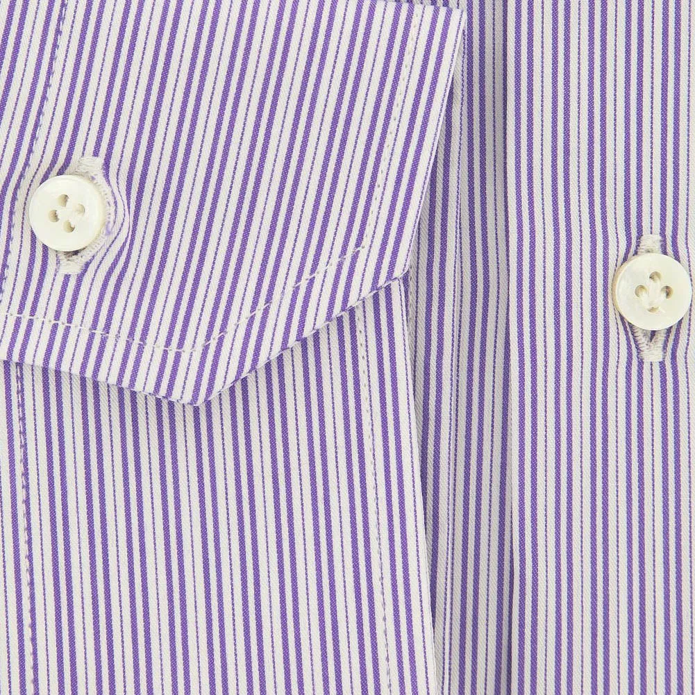 Barba Napoli Purple Shirt - Slim - 16.5 US / 42 EU