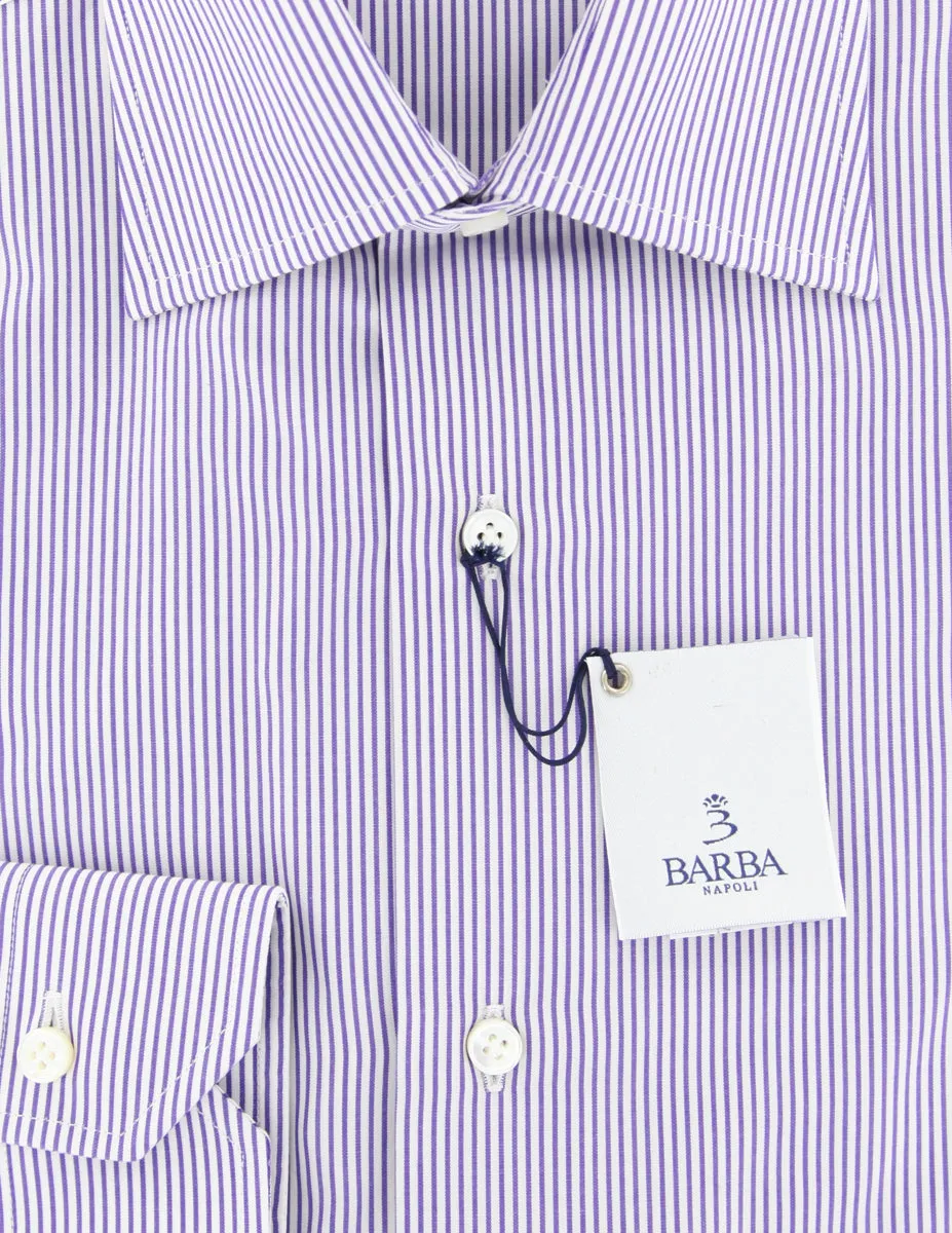 Barba Napoli Purple Shirt - Slim