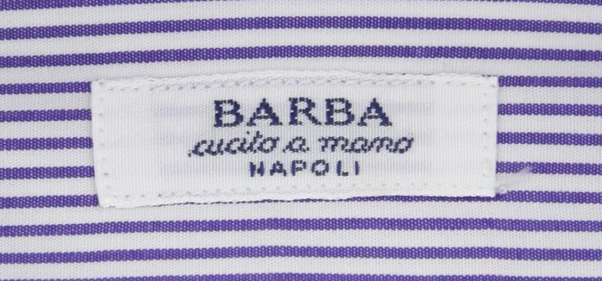 Barba Napoli Purple Shirt - Slim