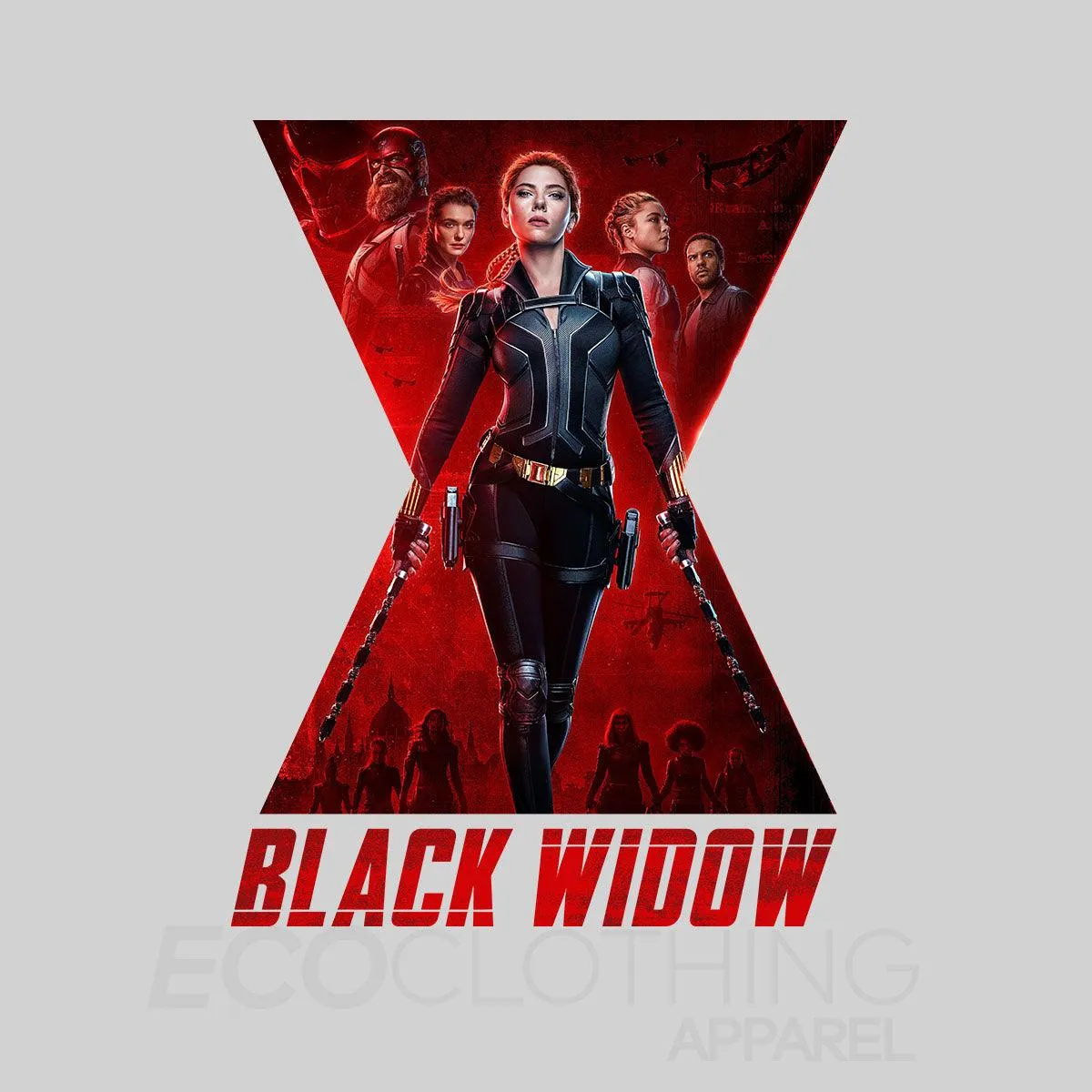 Black Widow Movie T-Shirt Action Marvel Adventure Superhero Adult Kids Gift Top Unisex Typographygraphy