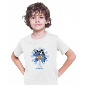 Blastoise Pokemon Movie Typographygraphy T-shirt for Kids