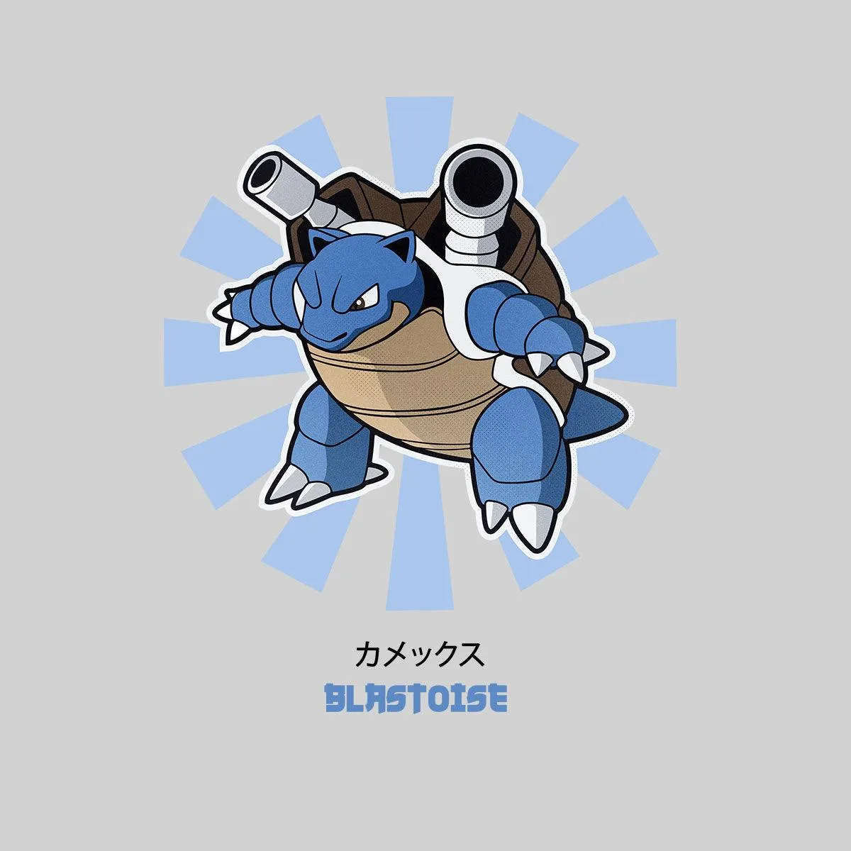 Blastoise Pokemon Movie Typographygraphy T-shirt for Kids