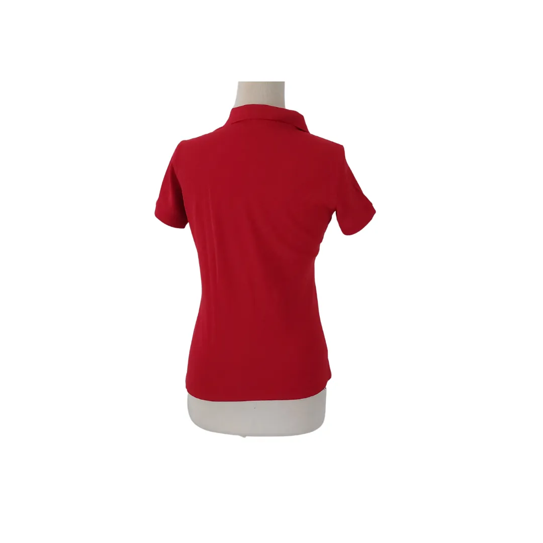 Burberry Red Short Sleeve Polo Shirt | Gently Used |