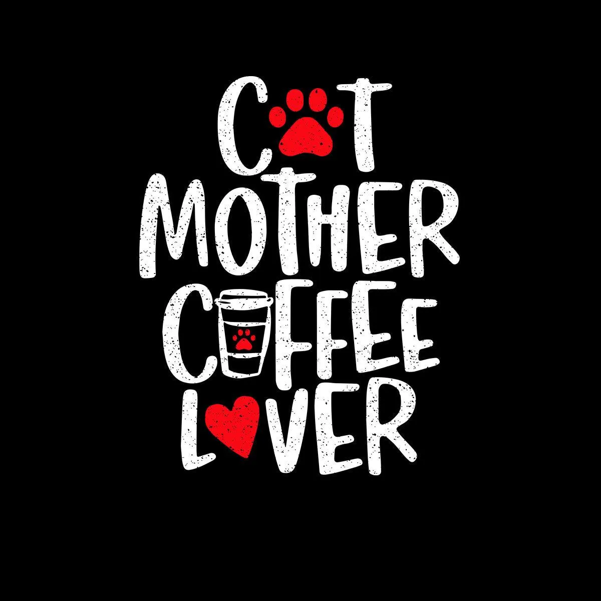 Cat Mother Coffee Lover Mens Funny T-Shirt Novelty Joke T-Shirt Rude Gift Him Dad Birthday Slogan Unisex T-Shirt