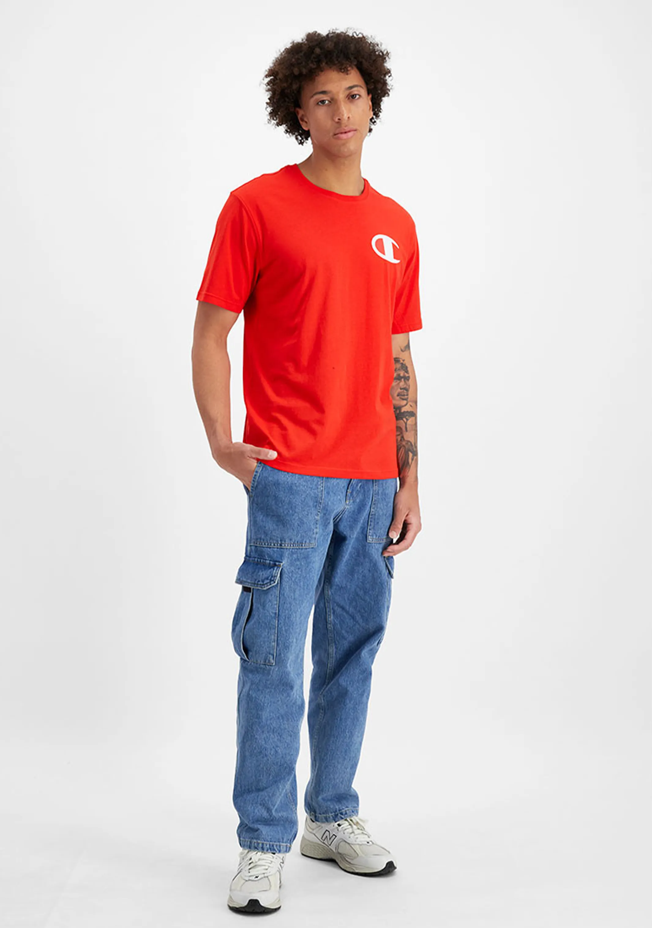 Champion Mens C Logo Short Sleeve Tee Red <br> AY68N GJR