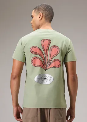 Clover Green Printed T-Shirt