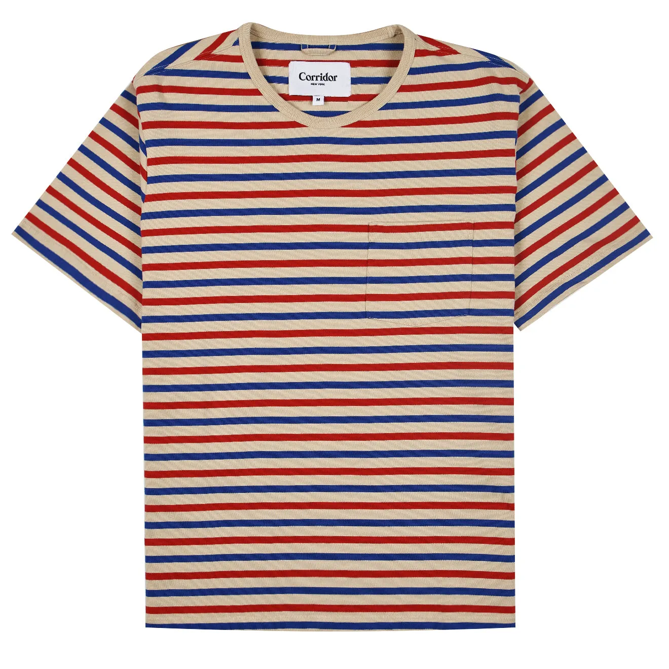 Corridor Red Blue Stripe S/S Tee Blue