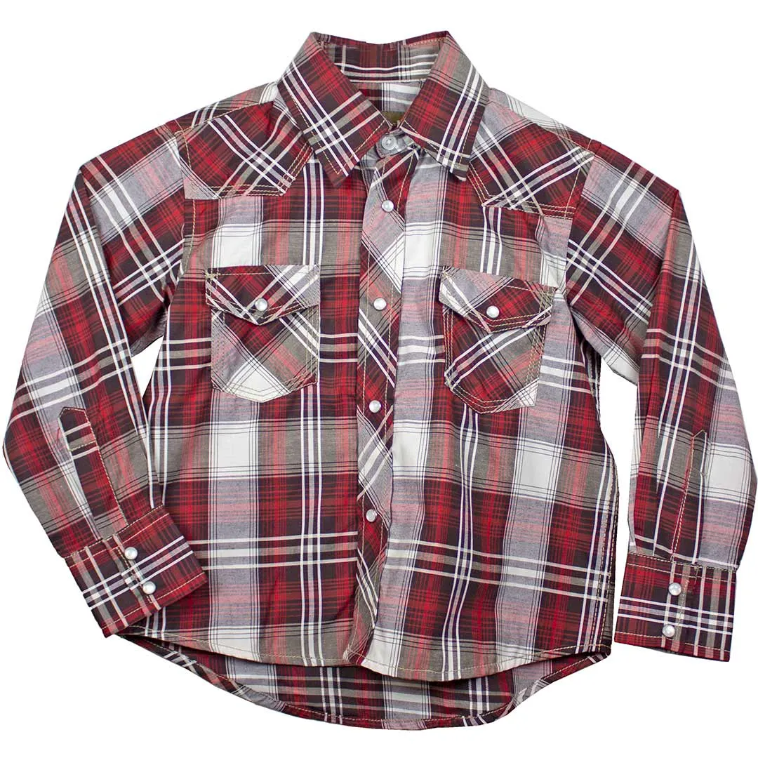 Cowboy Collection Boys' Plaid Snap Shirt