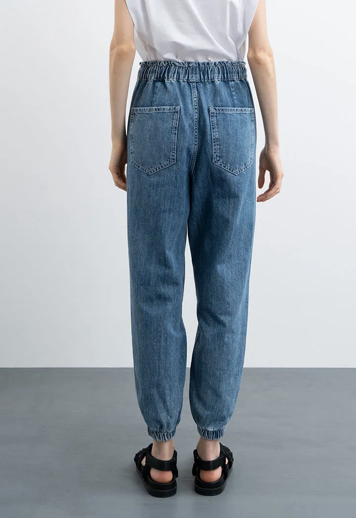 Denim Jogger With Elasticated Waist