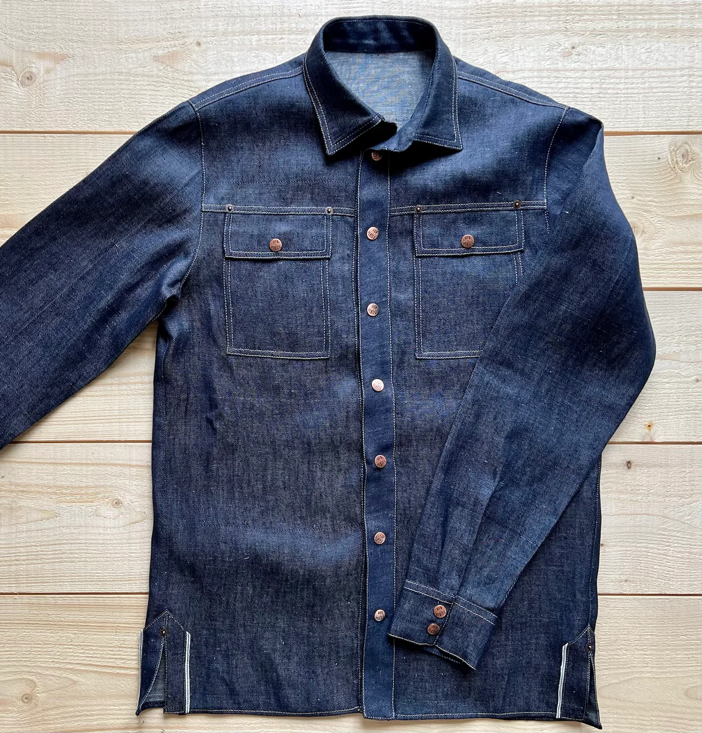 Denim Selvedge Shirt -100% hemp | Blue