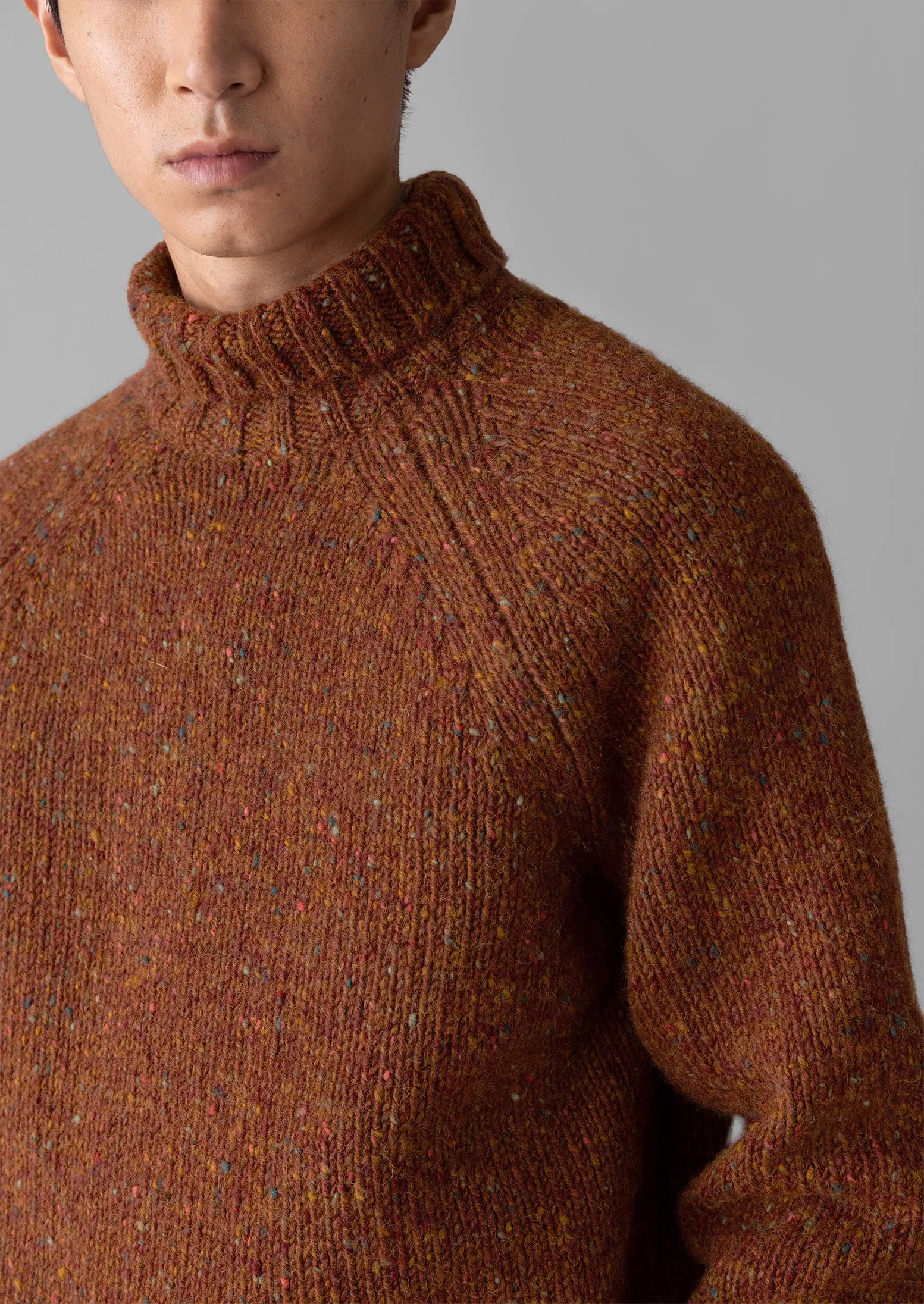 Donegal Roll Neck Sweater | Copper