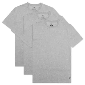 Essential Three Pack Tees - Heather Grey