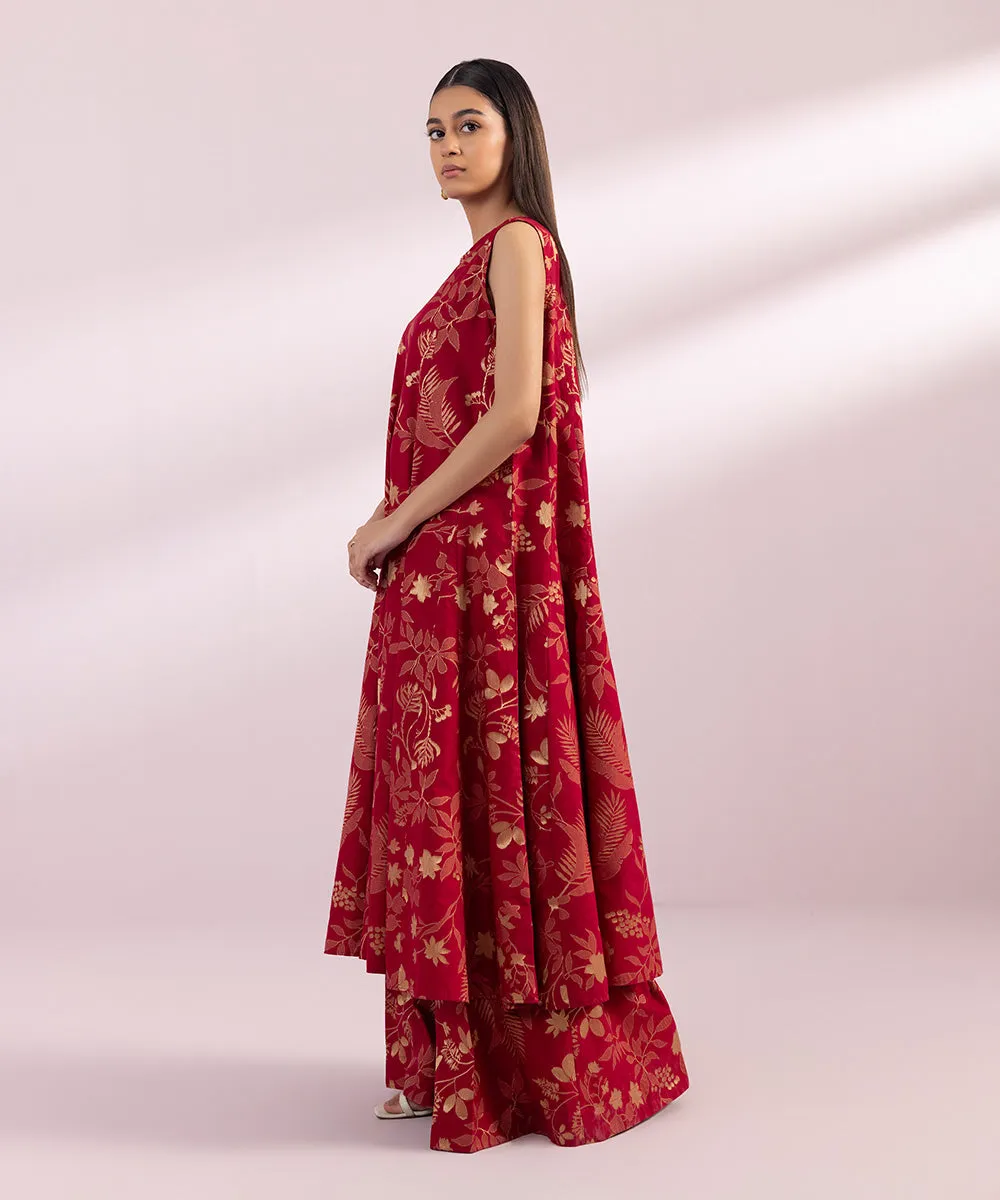 Flared Jacquard Pishwas