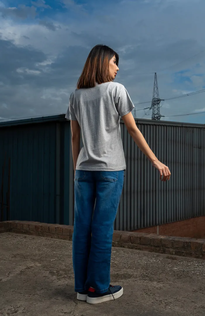 GREY COTTON T-SHIRT