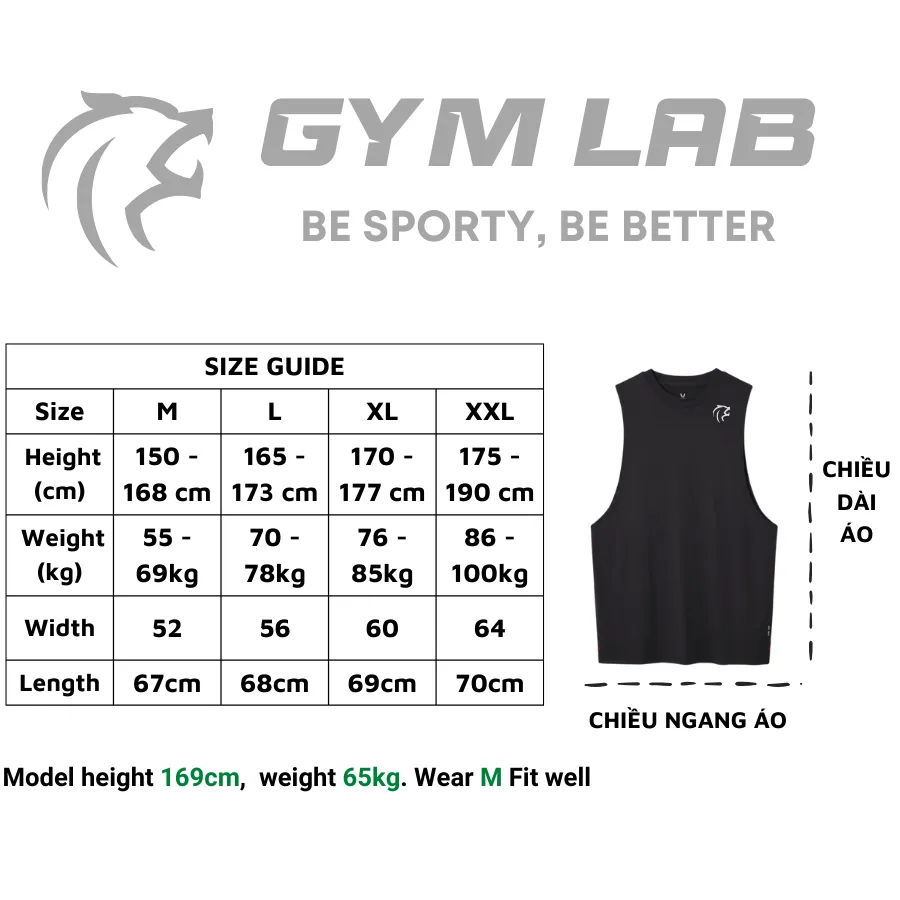 Gymlab Gym Tank Top with Gymlab Technology Korea - Silver logo