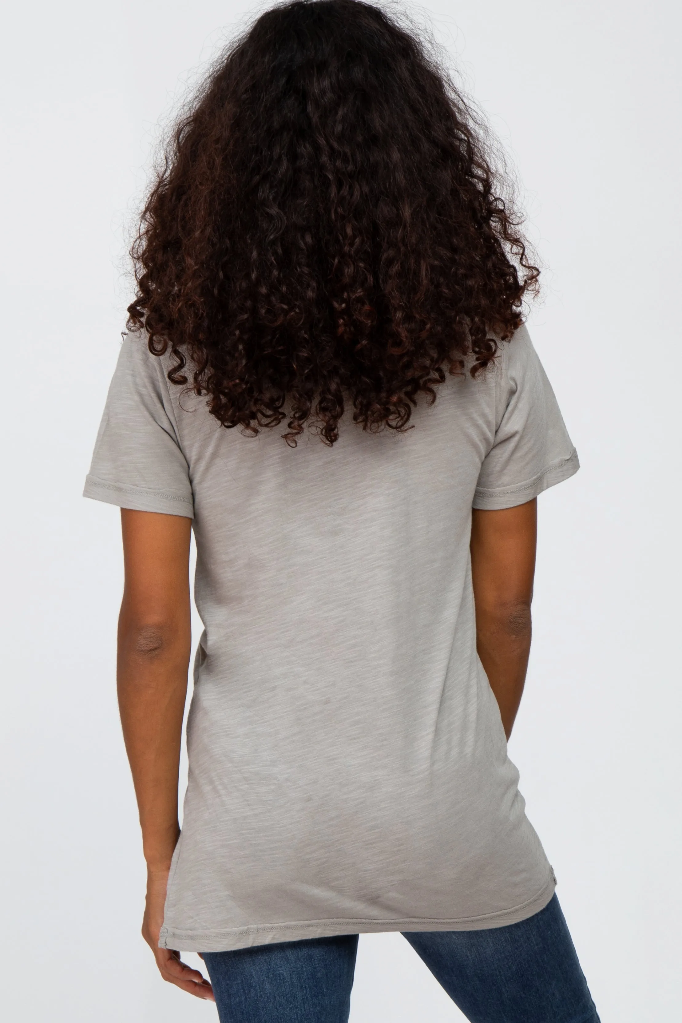 Heather Grey V-Neck T Shirt