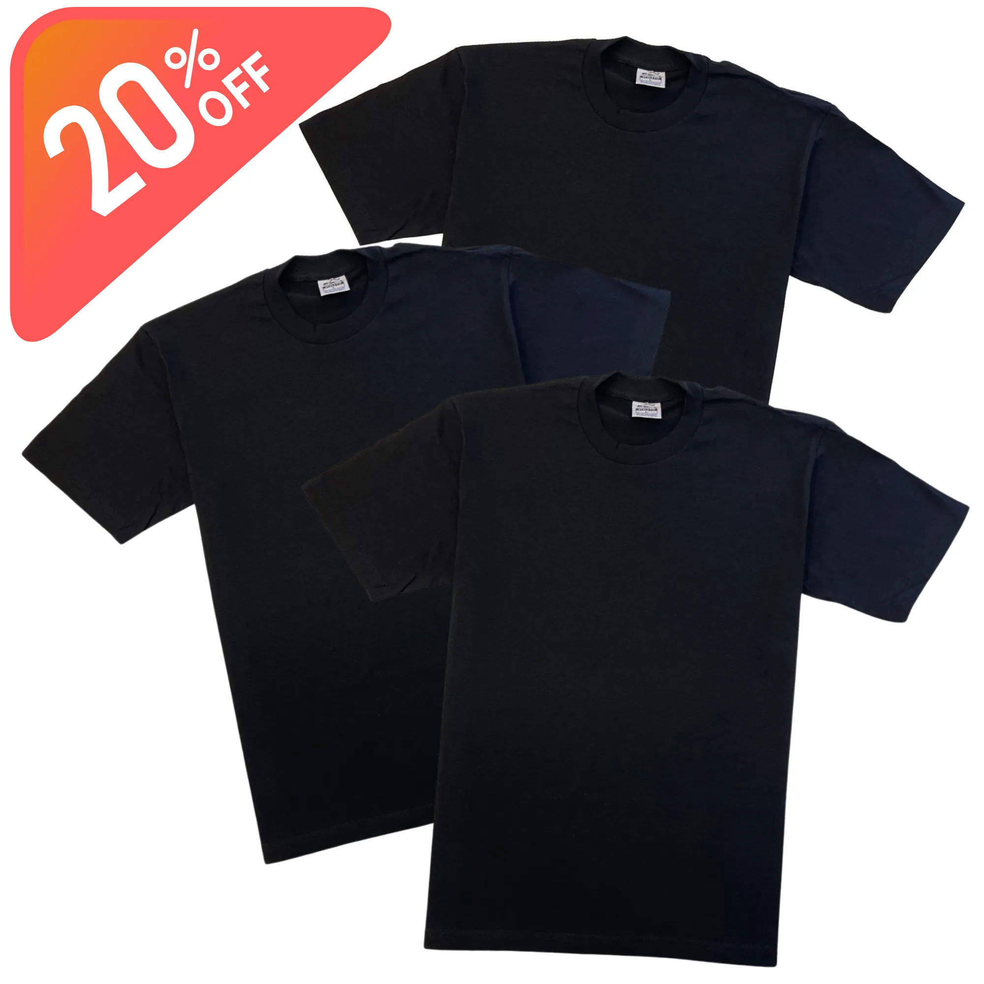 Heavyweight Plain Athletic Fit T-Shirt - Bundle Save upto 20% Off