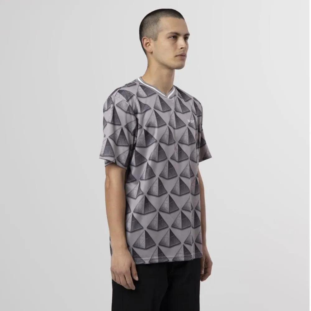 HUF TRINITY S/S SOCCER JERSEY-GREY