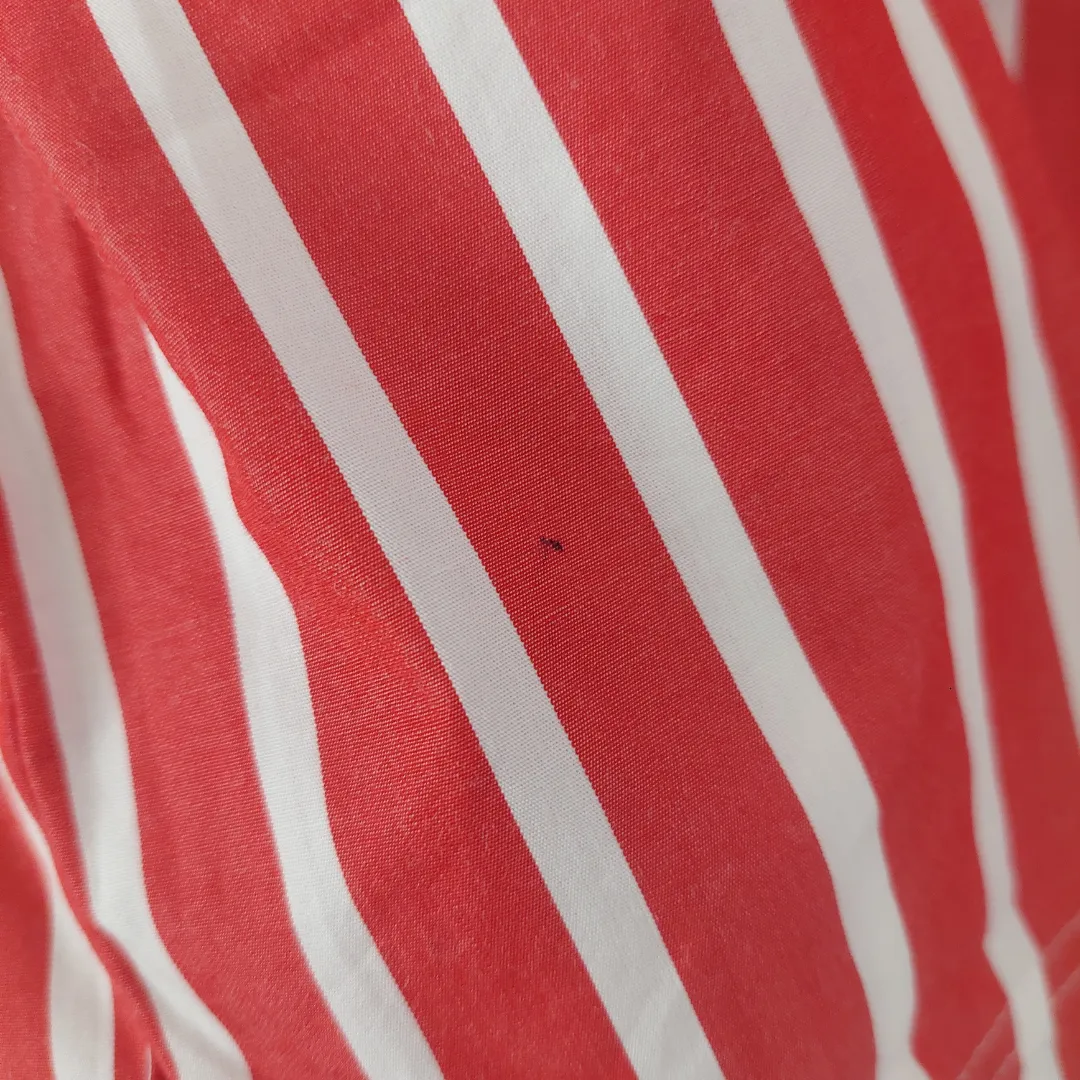 J.Crew Red and White Striped High-neck Shirt | Gently Used |