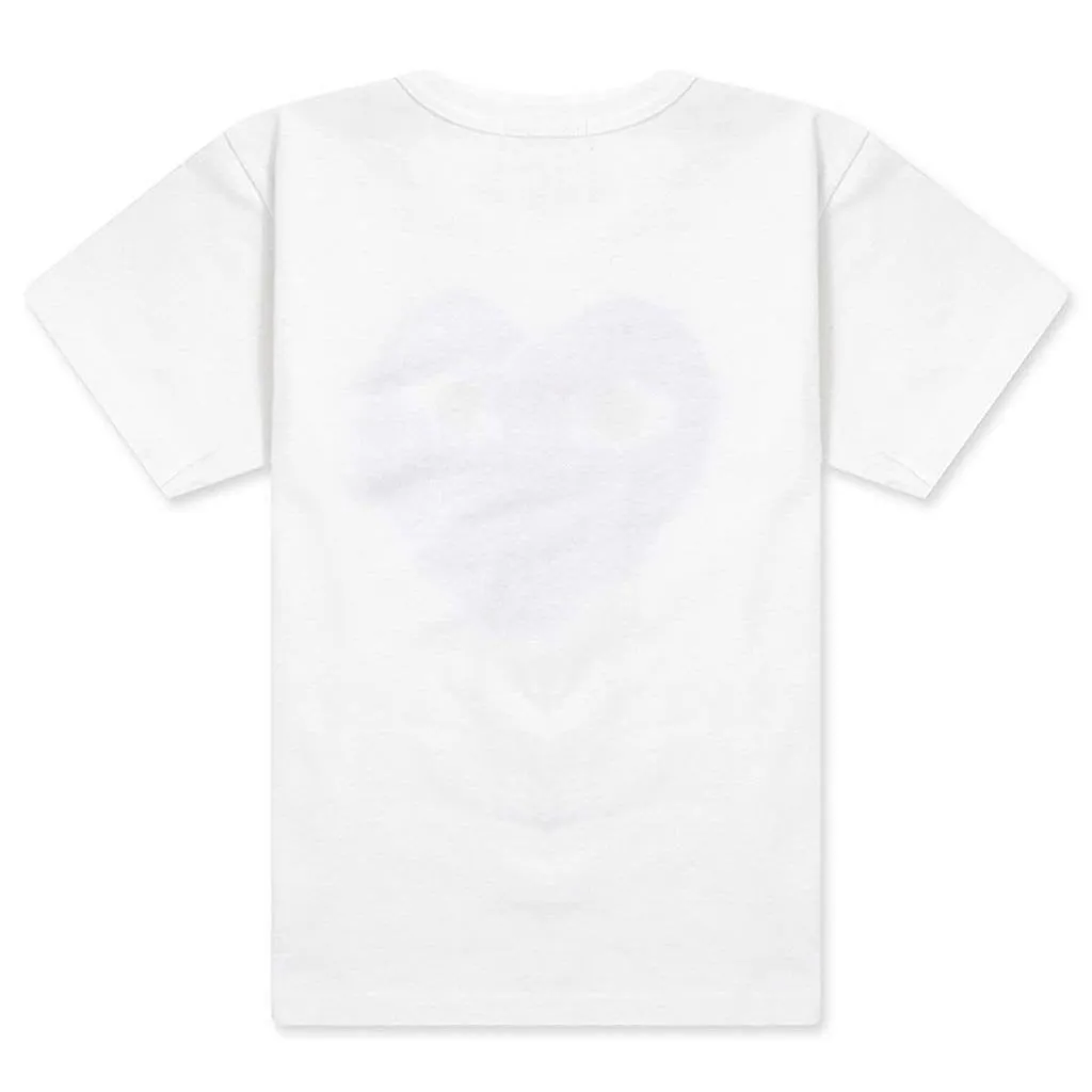 Kid's Heart T-Shirt - White/Red