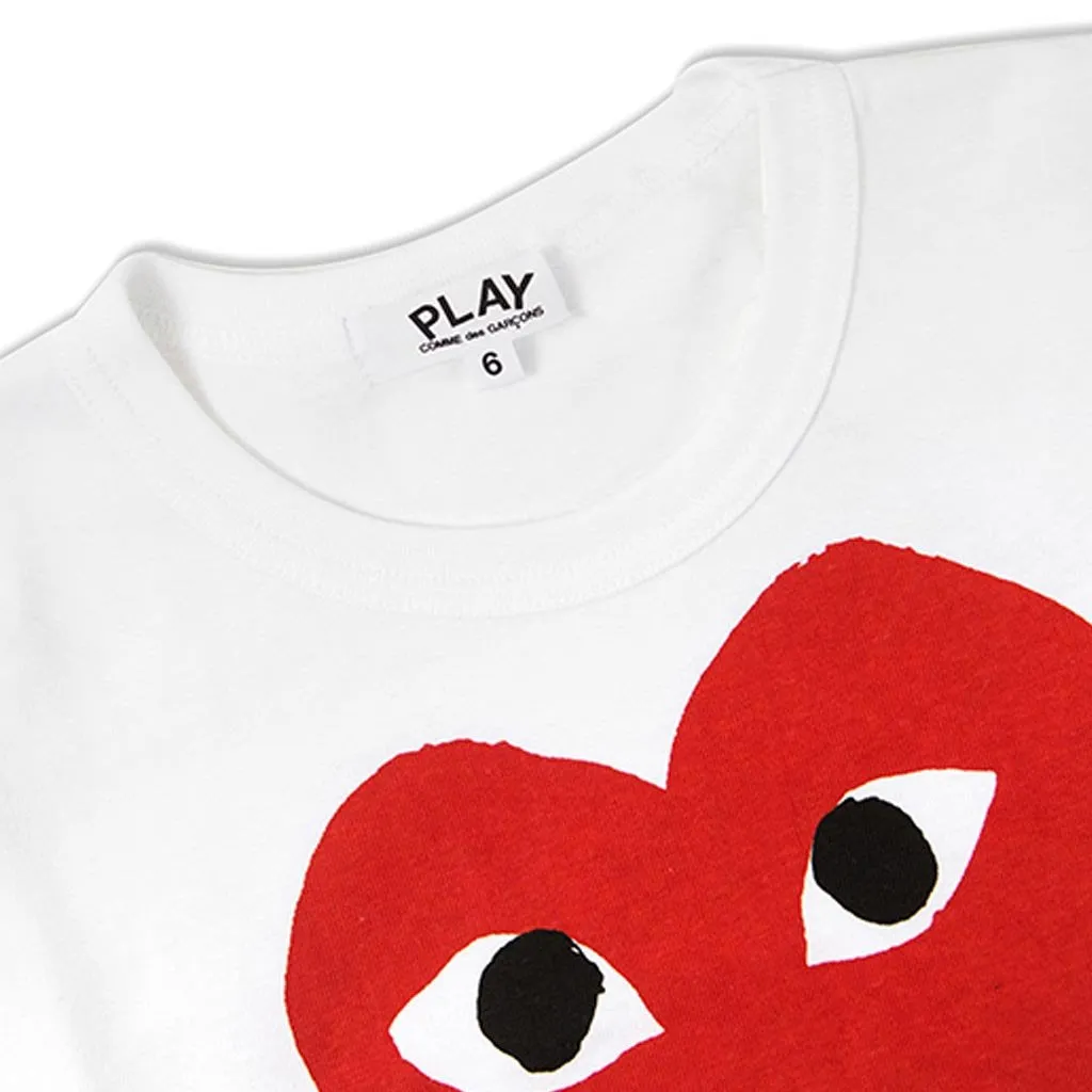 Kid's Heart T-Shirt - White/Red