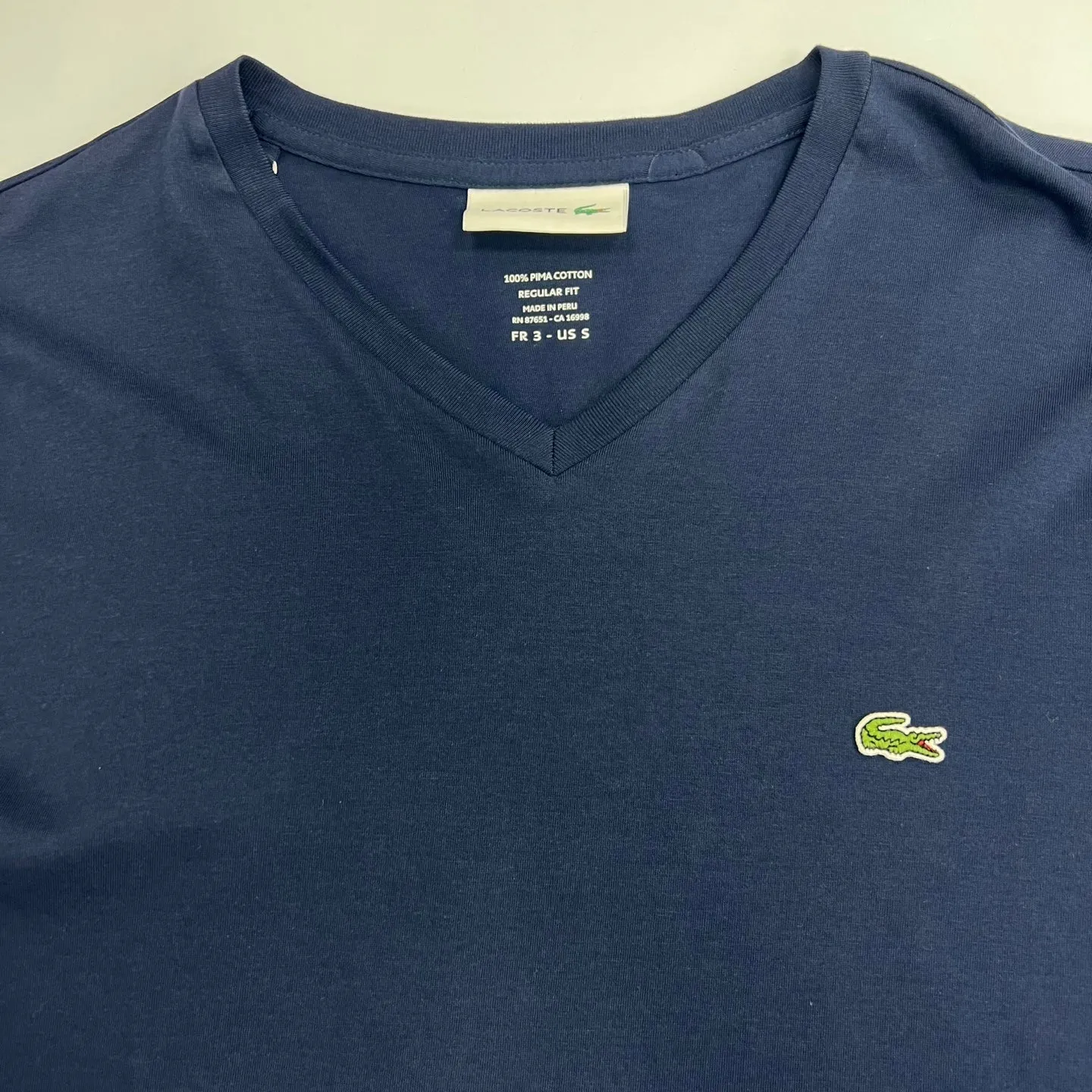 LACOSTE V-Neck Pima Cotton Jersey T-Shirt