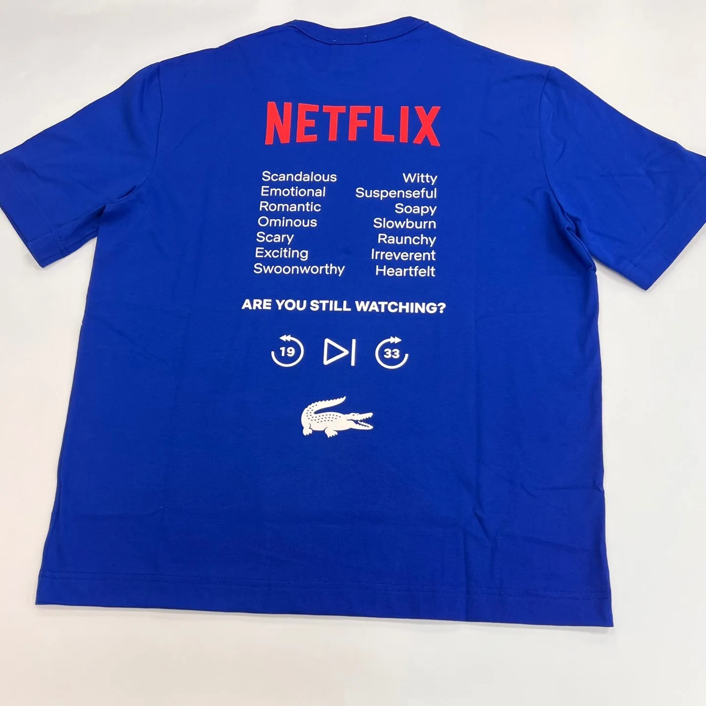 LACOSTE x NETFLIX Unisex Premium Loose-Fit Organic Cotton T-Shirt – Stylish and Eco-Friendly Design