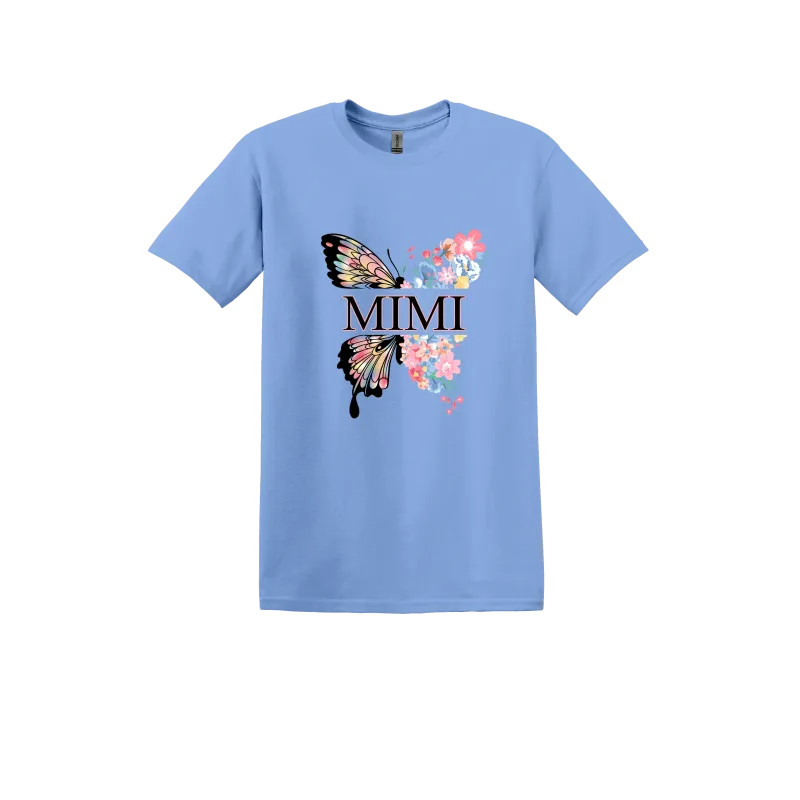 MiMi Butterfly Super Soft Ring Spun 100% Cotton Midweight Unisex T-Shirt TShirt