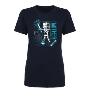 Minecraft Acid Sketch Wither Skeleton Women's Short Sleeve T-Shirt