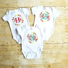 Monogram Christmas Arrows Infant bodysuit