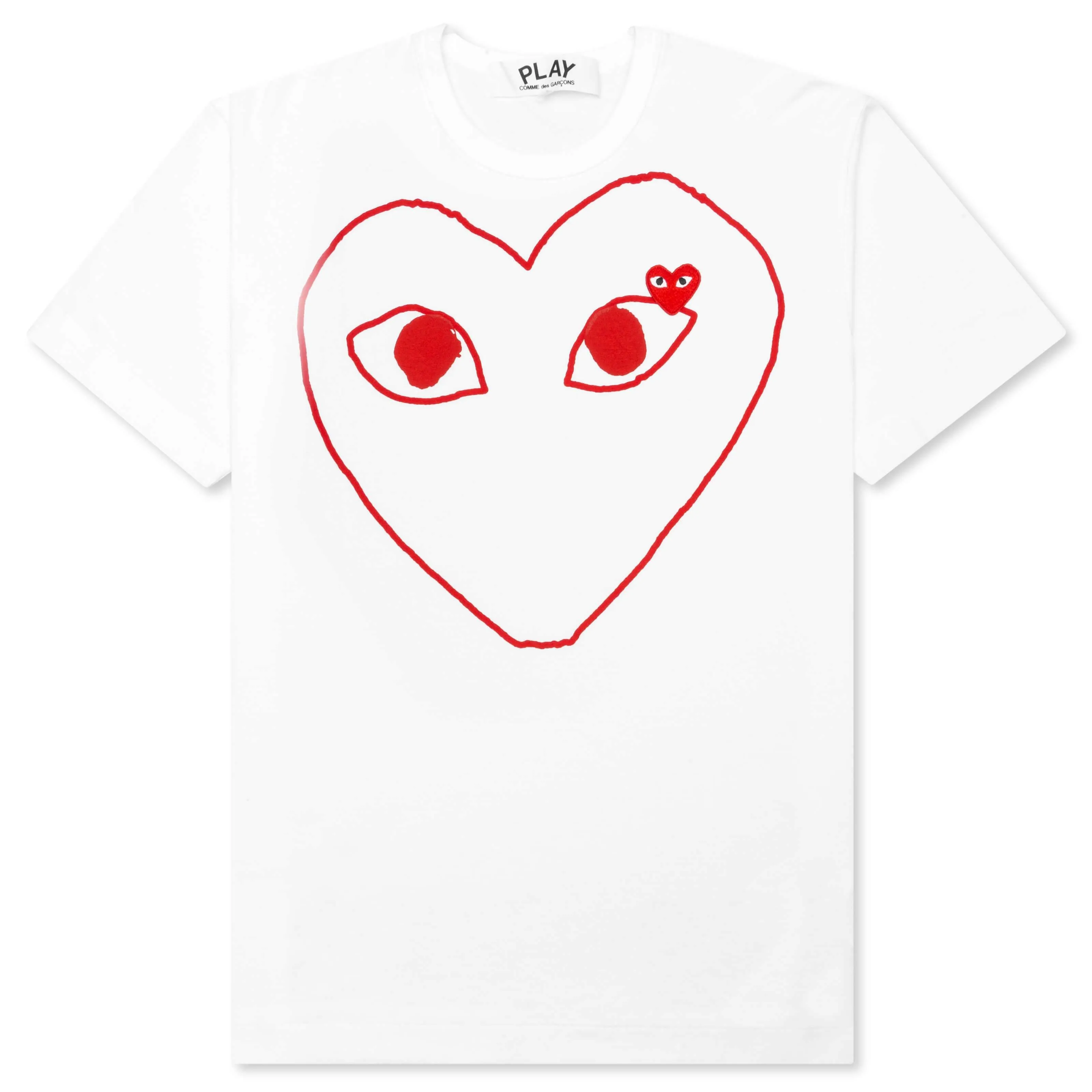 Outline Heart T-Shirt - White/Red