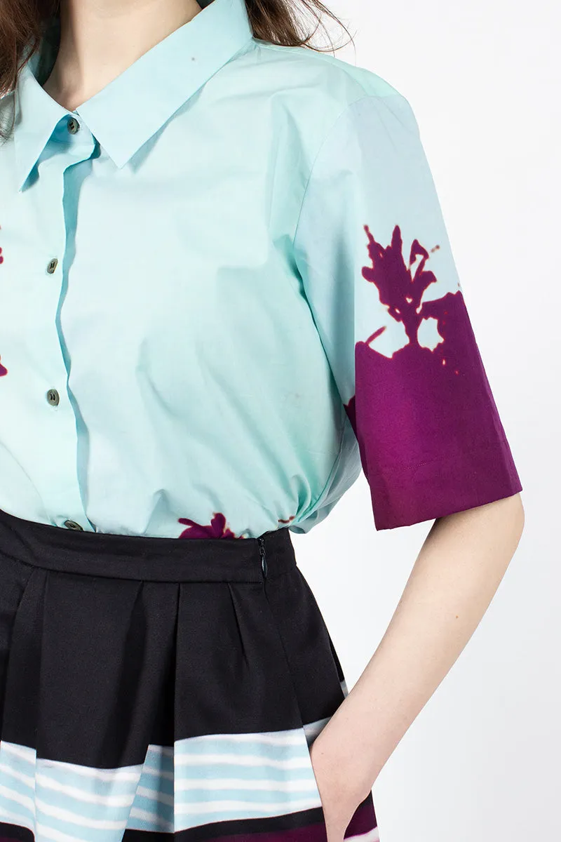 Palm Printed Shirt Blue/Purple